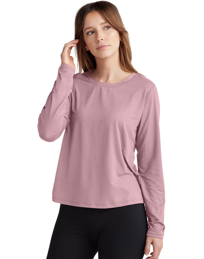 Champion Soft Touch Cutout Long-Sleeve - Naisten Beige T-Paita - Suomi 0918723-TJ